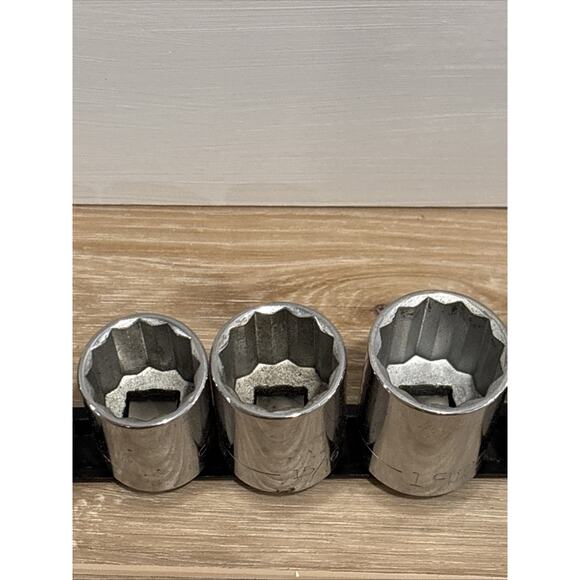 Craftsman Sockets Set Of 10 / SAE / 1/2” Drive With Organizer Made In USA - Picture 8 of 14